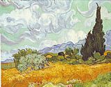 Cornfield with Cypresses